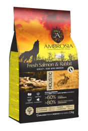 Сухой корм для собак Ambrosia Grain Free Dog Adult Mini Sensitive (лосось, кролик)