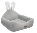 Gamma Лежанка для кошек квадратная Зайка, серая, 500x500x220мм