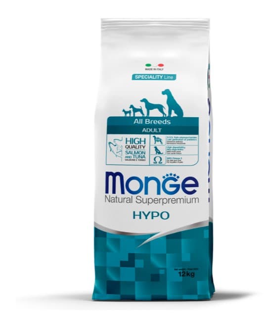 Сухой корм для собак Monge Dog Hypo Adult All Breeds (лосось,тунец) (2,5 кг)