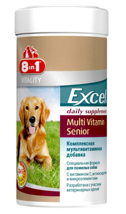 Кормовая добавка для пожилых собак 8in1 Excel Multi Vit-Senior (70 таб.)