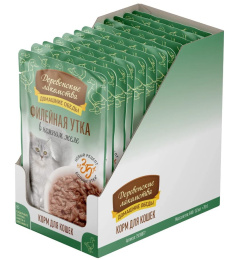 Влажный корм для кошек Деревенские лакомства Филейная утка в нежном желе