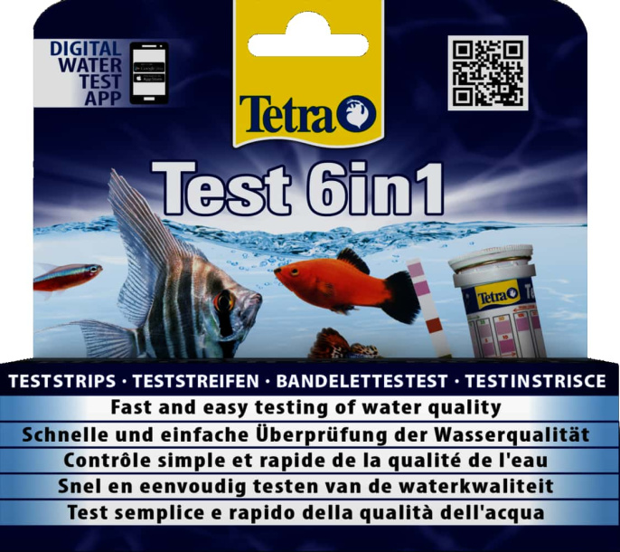 Тестовые полоски для определения качества воды Tetra Test 6 in 1 (25 шт.)