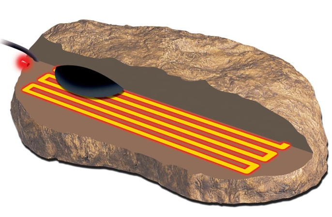 Камень для рептилий с обогревателем 31x18 см 15 Вт (PT2004)