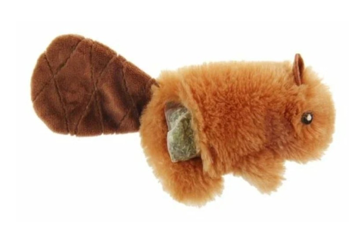 Игрушка для кошек GiGwi Refillable Catnip Бобренок с кошачьей мятой (16 см)