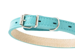Ошейник для собак Mr.Kranch из натуральной кожи прямой бирюзовый