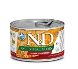 Консервы для собак Farmina N&D Dog Ancestral Grain Chicken & Pomegranate Mini (курица, гранат)