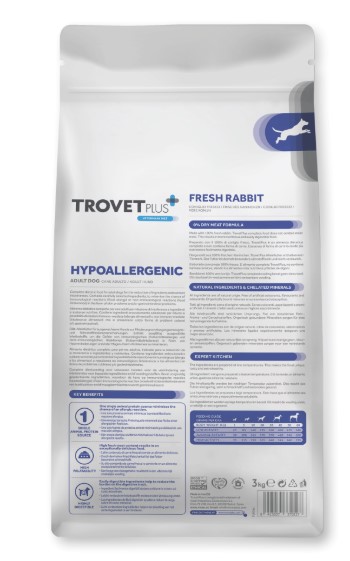Сухой корм для собак Trovet Plus Hypoallergenic Vet Diet Adult (кролик) (3 кг)