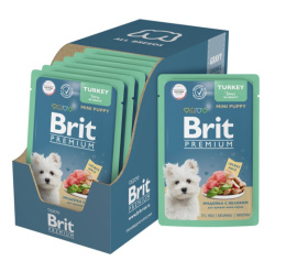 Brit Premium Пауч для щенков мини пород (индейка с яблоком в соусе)