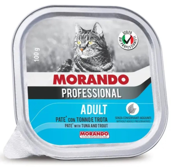 Консервы для кошек Morando Professional Паштет Adult Сat (тунец, форель) (100 гр)
