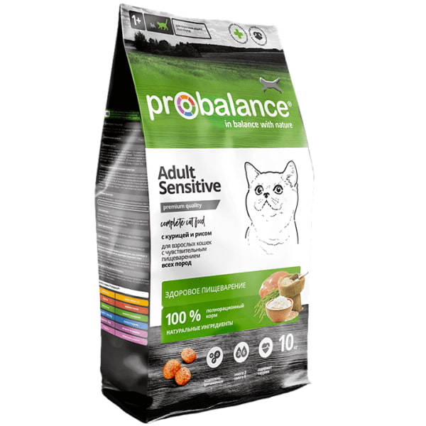 Сухой корм для кошек ProBalance Cat Sensitive (курица, рис) (10 кг)