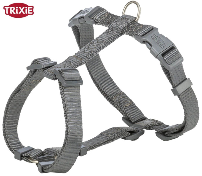 Шлейка для собак TRIXIE "Premium H-harness" (графит) (XS-S, 30-44см/10мм)