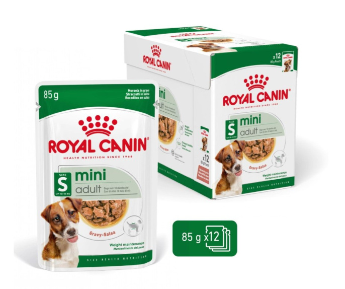 Влажный корм для собак Royal Canin Mini Adult (соус) (85 гр*12 шт)