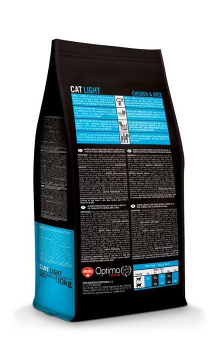 Сухой корм для кошек OPTIMANOVA Cat Light (курица, рис) (2 кг)