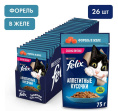 Влажный корм для кошек Felix Аппетитные кусочки (форель в желе) (75 гр.)