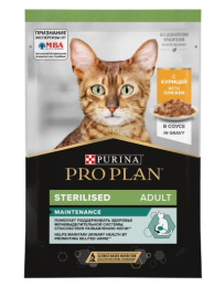 Влажный корм для кошек Pro Plan Sterilised MAINTENANCE Adult в соусе (курица)