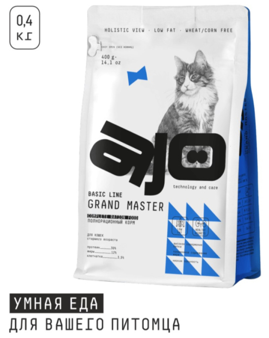 Сухой корм для кошек AJO Basic Line Grand Master Adult Cat (10 кг.)
