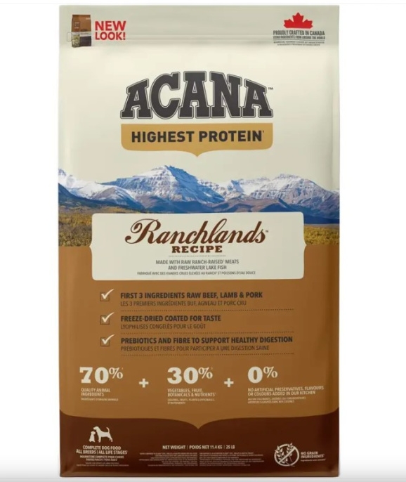 Сухой корм для собак ACANA Dog Ranchlands (Ягнёнок, говядина) (2 кг)