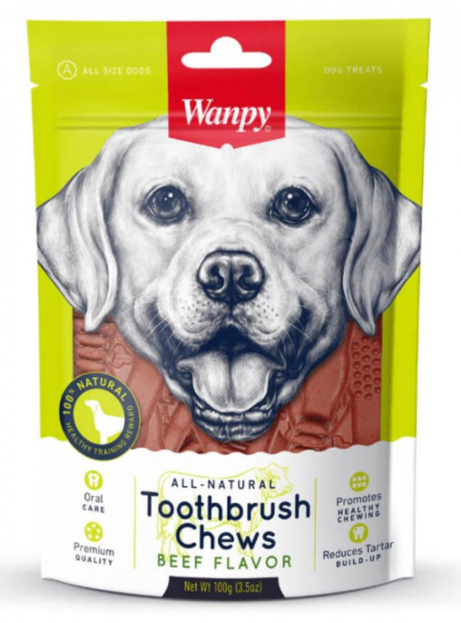 Лакомство для собак Wanpy Dog Зубные щетки (говядина) (100 гр)
