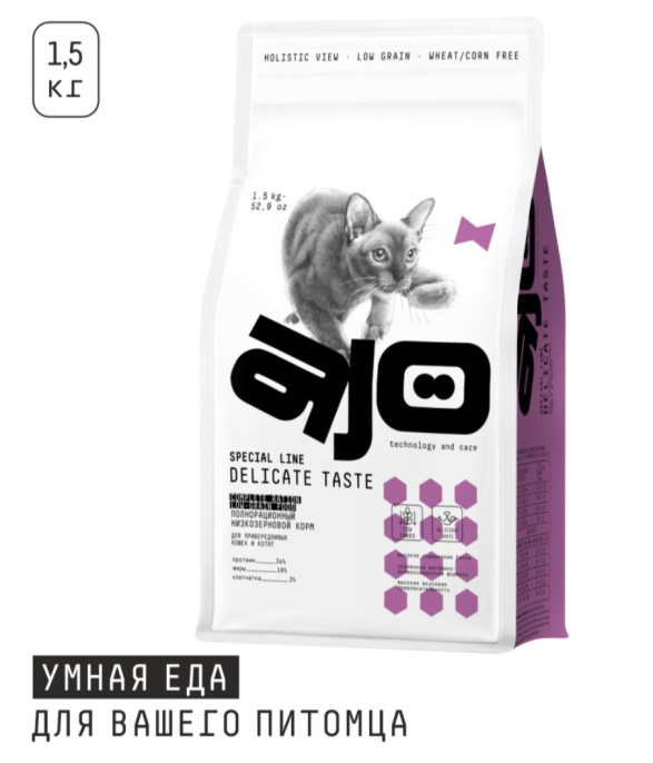 Сухой корм для кошек AJO Special Line Delicate Taste Adult Cat (400 гр.)
