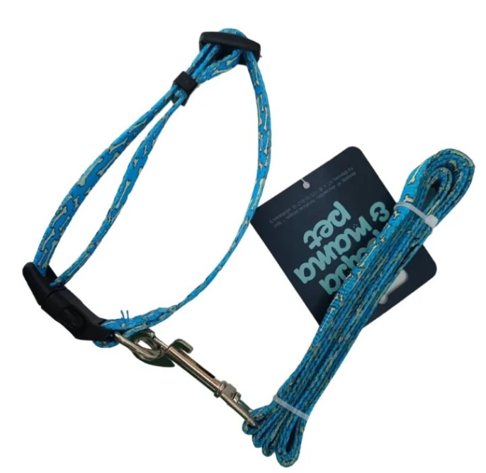 Поводок с ошейником для собак Papa&Mama Pet (1,5 х120 см)