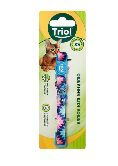 Ошейник для кошек "Абстракция" Triol (XS 10х210-330 мм)