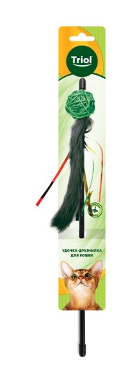Triol Игрушка-дразнилка для кошек Шарик с хвостиком, 180/450мм