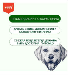 Лакомство для собак Wanpy Dog Зубные щетки (курица)