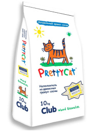 Наполнитель PrettyCat впитывающий древесный Wood Granules