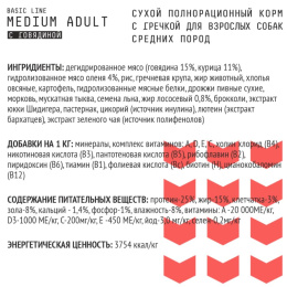 Сухой корм для собак средних AJO Basic Line Medium Adult Dog