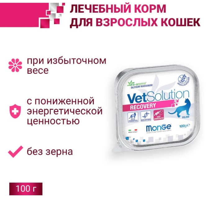 Консервы для кошек Monge VetSolution Recovery Cat (100 гр.)