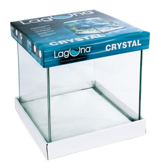 Аквариум "Crystal" 6002S 18 л, серебро, 250*250*300 мм (73514004)