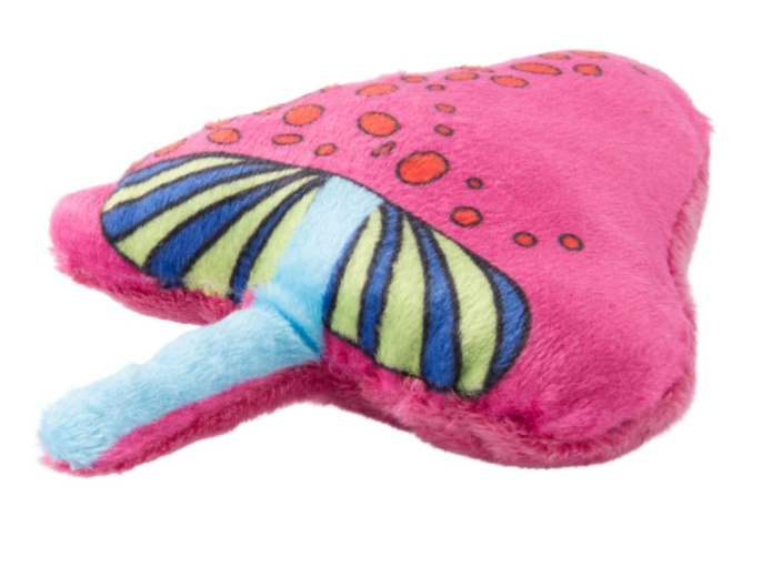 Игрушка для кошек Mr.Kranch Волшебный Грибочек плюшевая с кошачьей мятой красная (12 см)