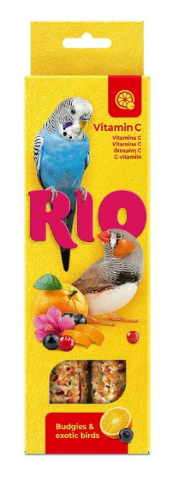 Палочки для волнистых попугайчиков и экзотов  RIO Витамин С (40 гр. х 2 шт.)