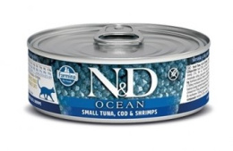 Консервы для кошек Farmina N&D Cat Ocean Tuna, Cod & Shrimp