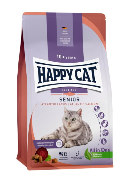 Сухой корм для кошек Happy Cat Senior AtlantikLachs (лосось) (4 кг)