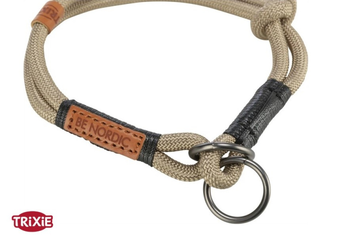 Ошейник-удавка для собак TRIXIE BE NORDIC (песочный/черный) (XS-S, 30см/6мм)