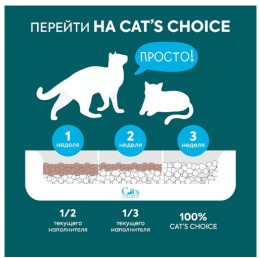 Наполнитель бумажный комкующийся Cat's choice с цветовым индикатором комка