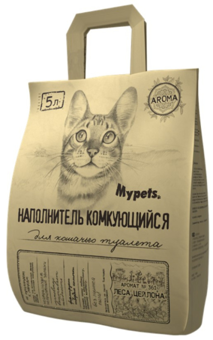 Наполнитель комкующийся Mypets (леса Цейлона) (5 л)