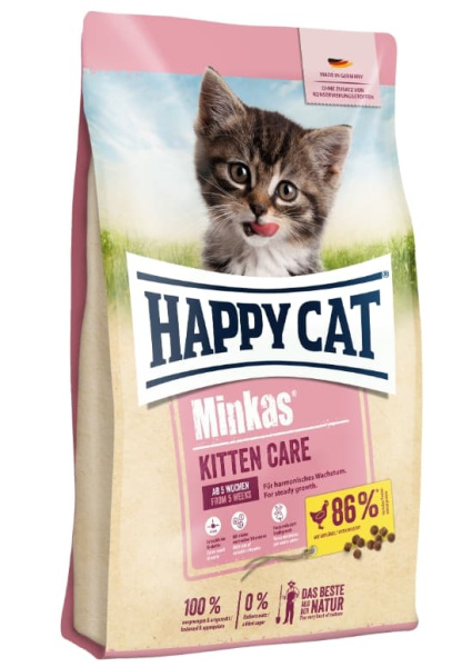 Сухой корм для котят Happy Cat Minkas Kitten (домашняя птица) (0,5 кг)