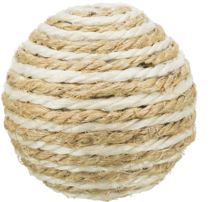 Игрушка для кошки сизалевая в виде мячика с кошачьей мятой TRIXIE  (6 см)