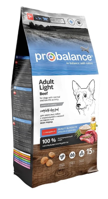 Сухой корм для собак ProBalance Dog Light Beef Adult (говядина) (2 кг)
