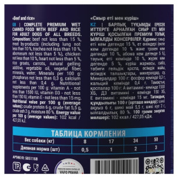 Консервы для собак Brit Premium by Nature (рис и говядина)