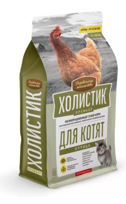 Сухой корм для котят Деревенские лакомства Холистик Премьер Kitten (курица) (10 кг)