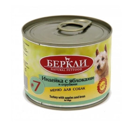 Консервы для собак Berkley (индейка с яблоком)