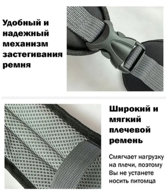 Слинг для кошек и собак мелких пород Papa&Mama Pet (S 31х24х22 см (до 5 кг))