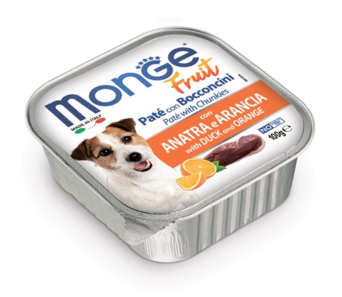 Паштет для собак Monge Fruit Dog Adult (утка, апельсин) (100 гр.)