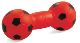 Triol Игрушка для собак из винила "Гантель футбольная", 130мм