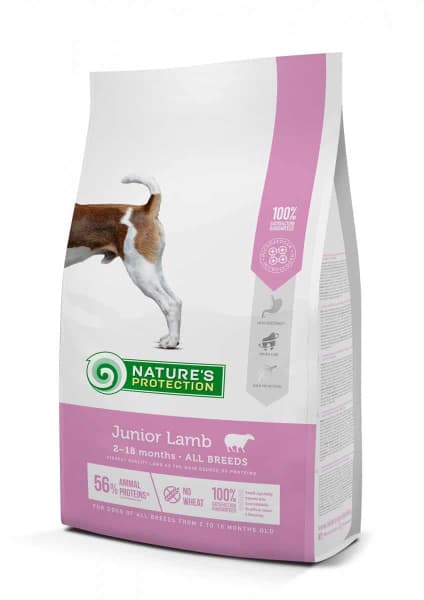 Сухой корм для щенков Nature's Protection JUNIOR LAMB (ягненок) (0,5 кг)