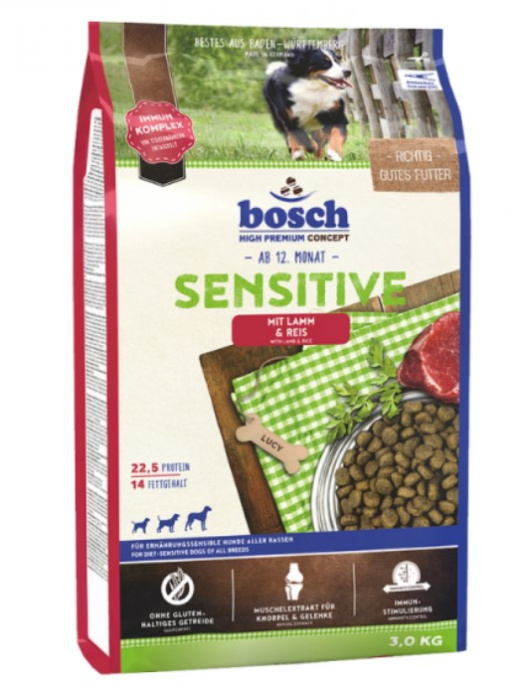 Сухой корм для собак Bosch Sensitive (ягненок с рисом) (1 кг)