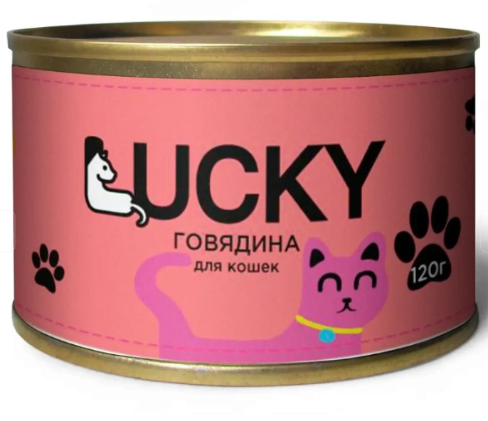 Консервы для кошек Lucky Adult Cat (говядина) (130 гр)